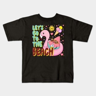 Let's go to the beach a cute and fun summer time design Kids T-Shirt